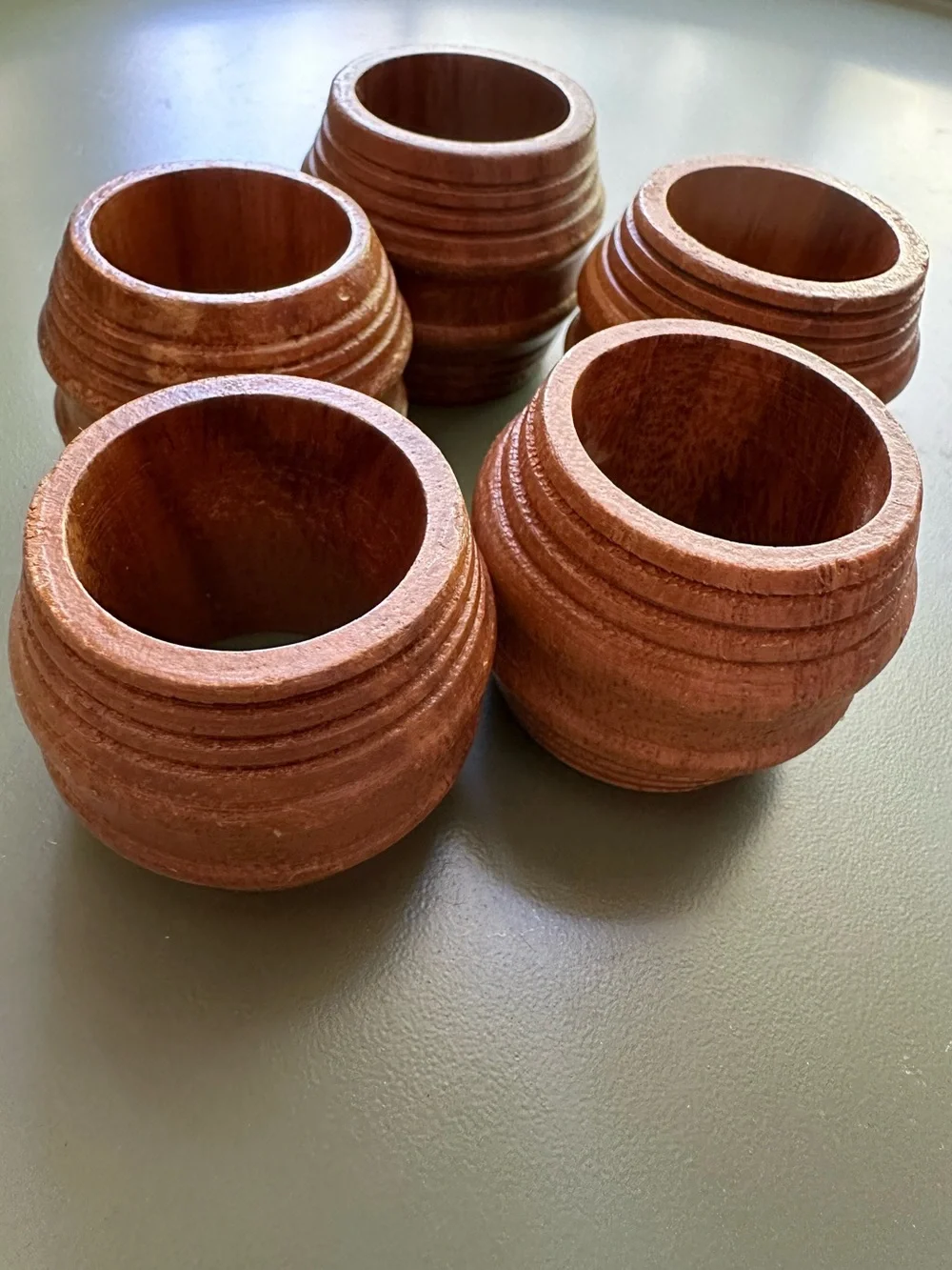 Wooden • set of 5 napkin rings